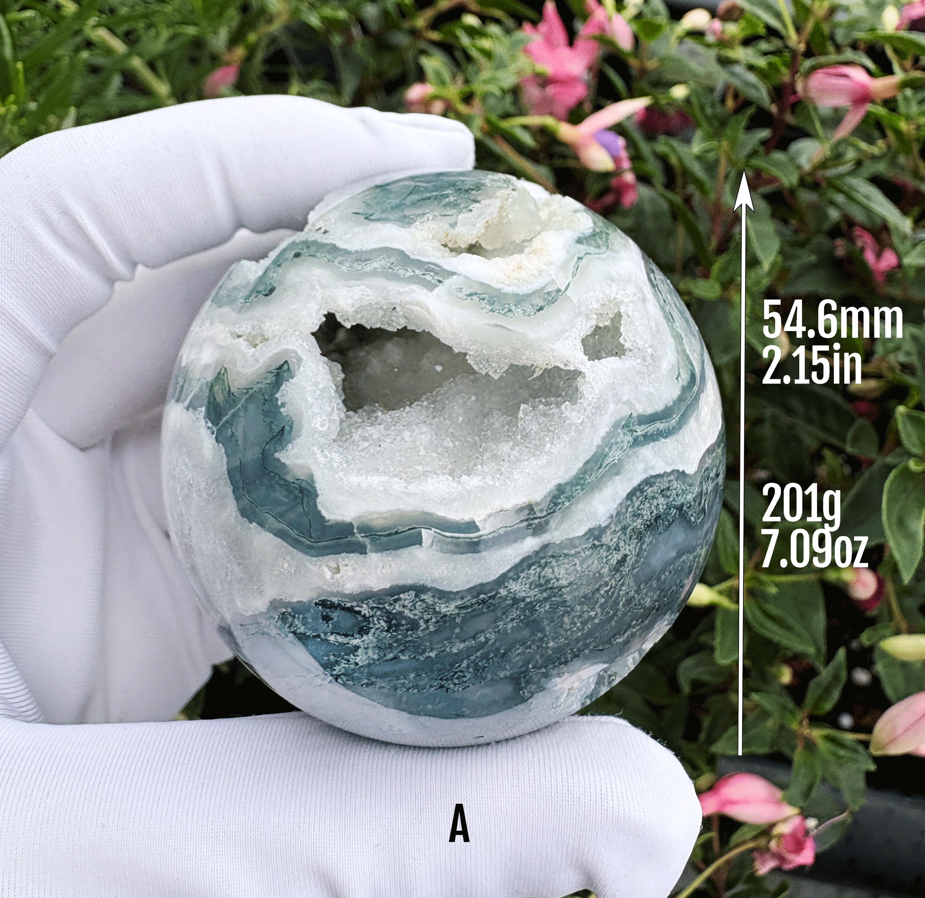 Moss agate sphere - Etsy 日本