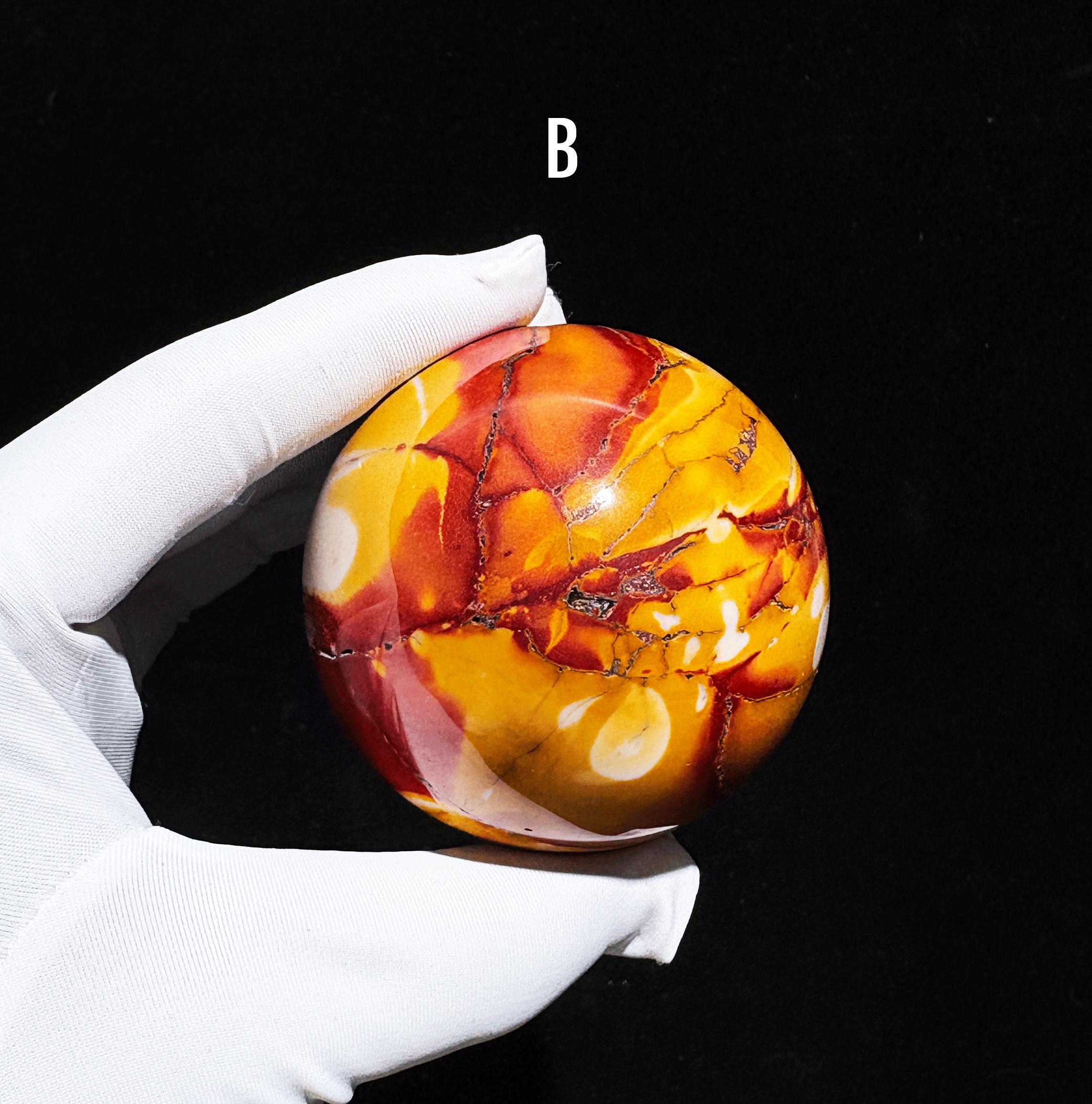Mookaite Jasper Sphere – Vibrant Red & Yellow Natural Stone With