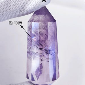 12 Sided Vogel Crystal Rainbow Amethyst Double-Terminated - Multiple Rainbows Inside - High-Energy and Premium Quality