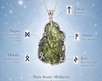 Colgante de moldavita natural certificado – Auténtico meteorito checo en plata de ley 925 / Joyería de cristal espacial tectita con certificado 10g+