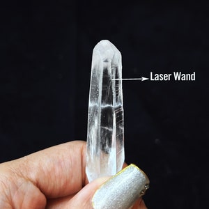 Baguette laser en cristal de graine de lémurien - Véritable pointe de quartz de graine de lémurien de Colombie Activez votre voyage spirituel