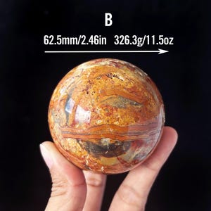 Rare Crazy Lace Agate Sphere from Mexico | High-Quality Patterns Gemstone Balls| Fun, Unique Crystal Sphere with “Ghost Faces”Halloween gift