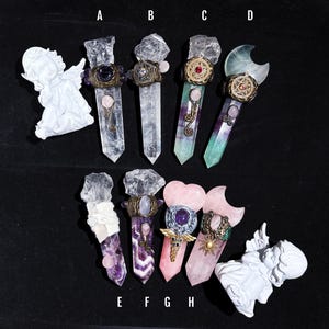 Crystal Wand Hand Carved Quartz Magic Wand for Energy Direction and Ritual Use Sacred Tool for Crystal Healers  Spiritual Practitioners
