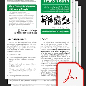 How to Talk to Trans Youth: A step-by-step guide for adults on how to handle tough conversations with young people (Printable Zine)