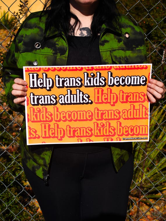 Help Trans Kids Become Trans Adults Paper Tabloid-Size Poster
