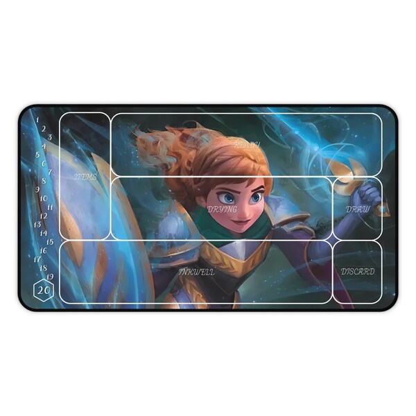 TCG Play Mats - Lorcana - Anna True-Hearted Alternate Art - multiple sizes WITH zones