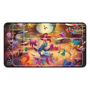 Tapis de jeu TCG - Lorcana - Under the Sea - plusieurs tailles AVEC zones