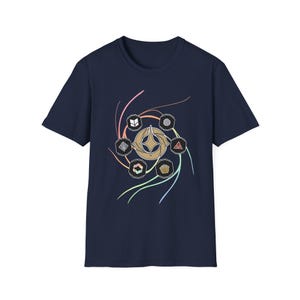 Símbolos coloridos de raridade de Lorcana, camiseta unissex macia -TCG