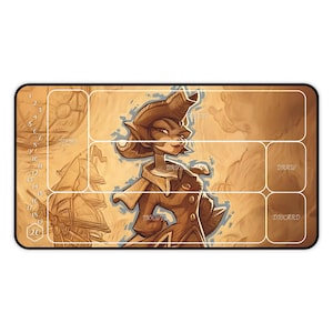 TCG Play Mats - Lorcana - Capitão Amelia Comandante do Legado Arte Alternativa - vários tamanhos COM zonas