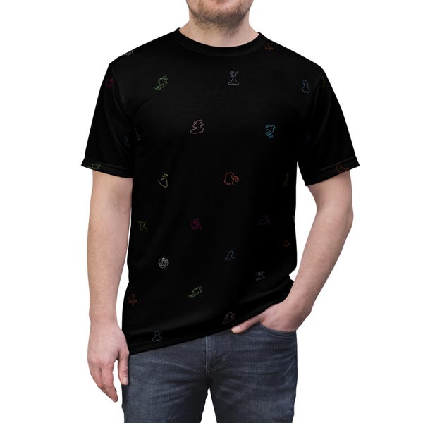 Lorcana TCG First Chapter Enchanted Silhouettes Unisex T-Shirt - Black