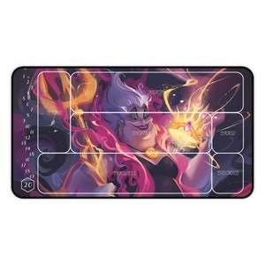 Tapis de jeu TCG - Lorcana - art alternatif Ursula Sea Witch Queen - plusieurs tailles avec zones
