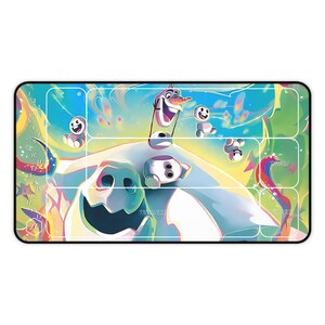 TCG Play Mats - Lorcana - Olaf Happy Passenger Alternate Art - vários tamanhos COM zonas