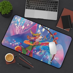 TCG Play Mats - Lorcana - Robin Hood Sharpshooter Alternate Art - multiple sizes NO zones