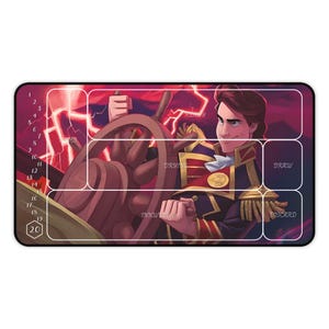 Tapis de jeu TCG - Lorcana - Timonier expert Prince Eric - plusieurs tailles AVEC zones
