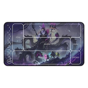 Tapis de jeu TCG - Lorcana - Ursula Ruler of Lorcana - plusieurs tailles AVEC zones