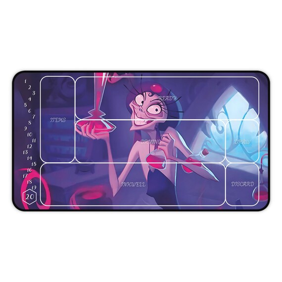 TCG Play Mats - Lorcana - Yzma Conniving Chemist - Multiple Sizes WITH Zones - Etsy TCG Play Mats - Lorcana - Yzma Conniving Chemist - Multiple Sizes WITH Zones - Etsy