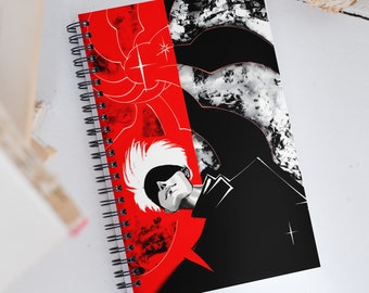 Gojo Spiral notebook - Gojo Satoru Jujutsu Kaisen inspired Journal - Gift for JJK Fan - Anime Stationary Anime Journal