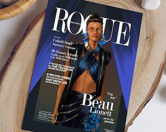 Critical Role Beauregard Poster - DnD Fashion Fantasy Editorial Gift for Critical Role Fan - Editorial Exandria - Mighty Nein Beau