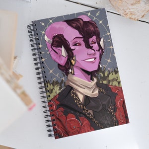 Critical Role Spiral Notebook Mollymauk - DnD Fantasy Gift for Critical Role Fan - Editorial Exandria - Mighty Nein Mollymauk Tealeaf