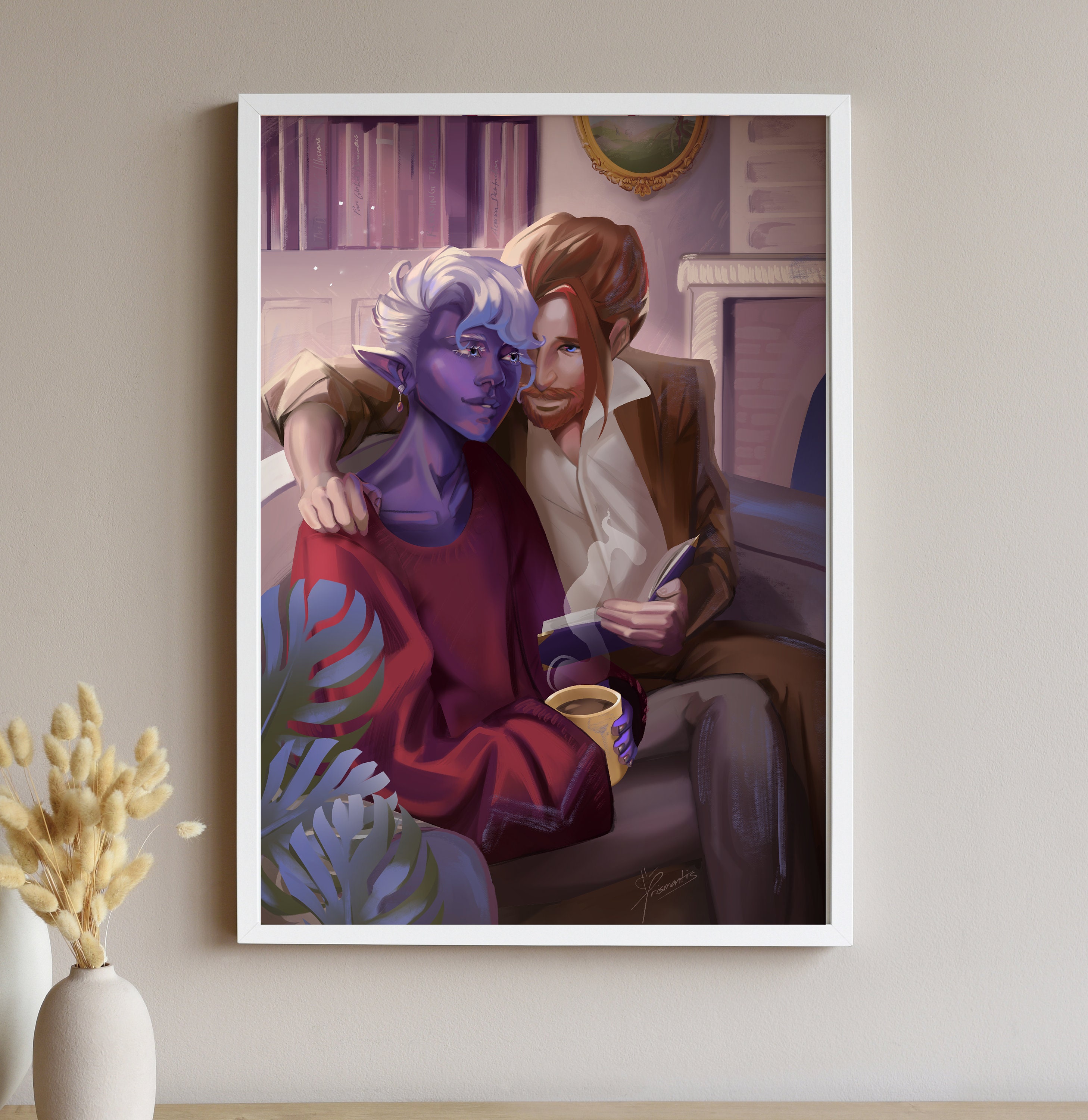 Critical Role Print Shadowgast - Study Date - DnD Gift for Critical Role Fan - Caleb Widogast and Essek Thelyss Poster Mighty Nein