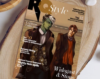 Critical Role Print Caleb and Fjord - Fashion Fantasy DnD Gift for Critical Role Fan - Editorial Exandria - Mighty Nein
