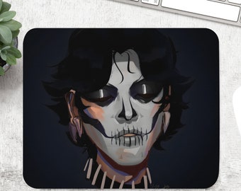 The Locked Tomb Mousepad  - Harrowhark Mouse pad -  Gideon the Ninth Ninth House Mouse pad - TLT Harrow Skull Art Booktok