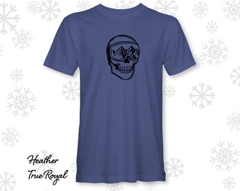 Ride or Die Tee | Ski Bum | Skeleton TShirt | Skull Tee | Snow Ski Gift | Snowboard Shirt | Winter Sports Goggles | Mountain Shirt