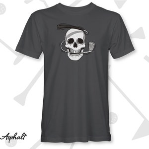 Asphalt Iron Man Skull and Golf Club Graphic Tee