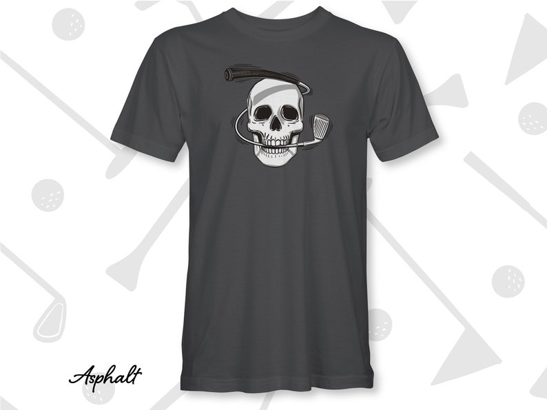 Asphalt Iron Man Skull and Golf Club Graphic Tee