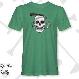 Heather Kelly Iron Man Skull and Golf Club Graphic Tee