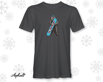 Snowboard Shirt | Mountain Life | Snowboard Lover | Mountain Gift | Snow Day | Bear Tee | Bear Snowboarding Shirt | Snowboard Gift