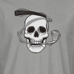 Iron Man Skull and Golf Club Graphic Tee