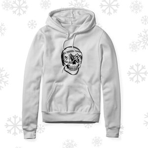 Ride or Die Sweatshirt | Ski Bum | Skeleton Hoodie | Snowboarding Sweatshirt | Snow Ski Gift | Snowboard Gift | Unisex Hooded Sweatshirt