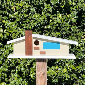 Mid century Modern architecture Bird House Yard Decor