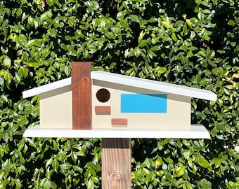 Mid century Modern architecture Bird House Yard Decor