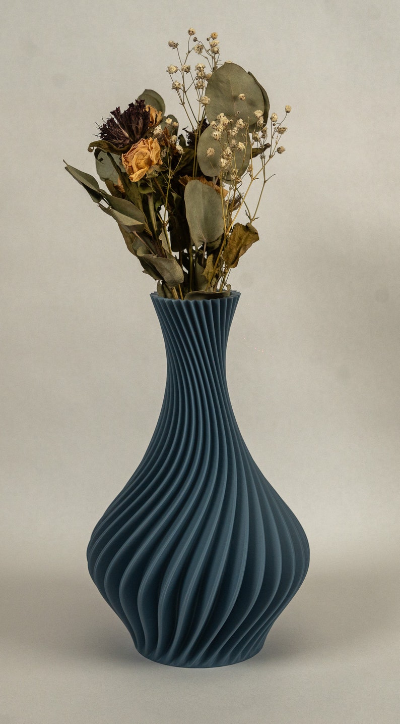 Vase Dekovase Vasen Spiralvasen Designvasen Trockenblumen Blumenvase Donutvase Bild 2