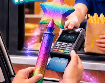 Magic Pay Wand – Der virale Zauberstab für kontaktloses Bezahlen | Zahlstab | Paywand | Kartenstab