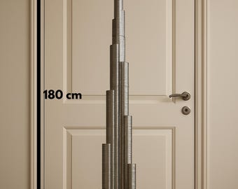 Burj Khalifa | Wahrzeichen Dubai | Wolkenkratzer | 180cm | Architektur | Kunst | Lebensgroß | Seidenglanz