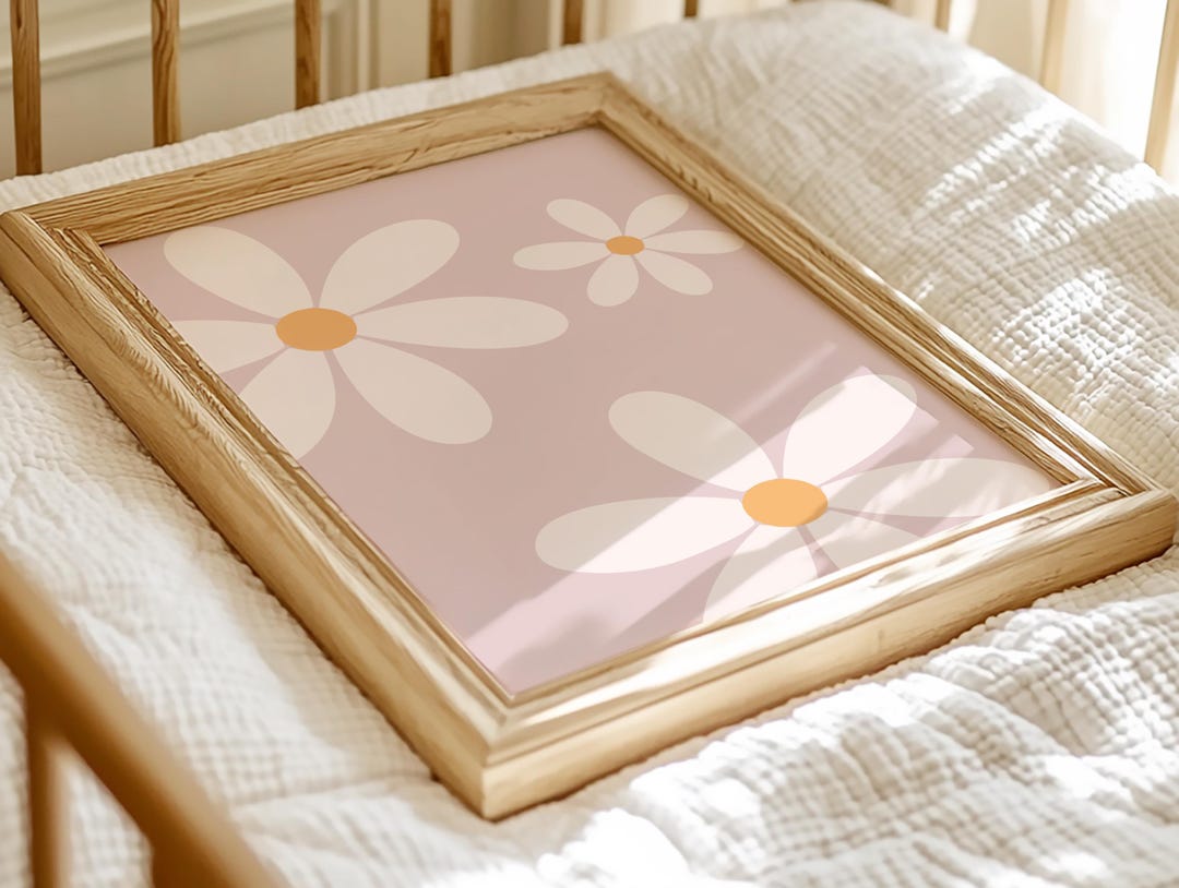 Pink Floral Wall Print for Girls Bedroom or Nursery - Etsy