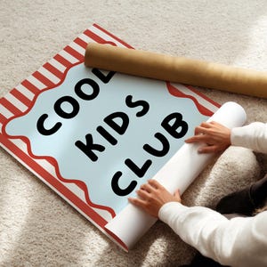 cool kids club childrens wall print for bedroom or nursery bild 5