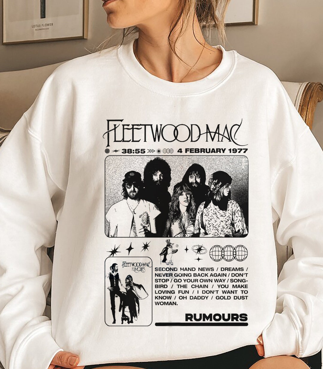 Fleetwood Mac Rumours 1977 Tshirt , Retro Fleetwood Mac Shirt, Music ...