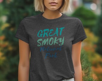 Travel Great Smoky Mountains National Park Inspired T-Shirt, Nature Lover Tee, Hiking Apparel,  Graphic Shirt, Outdoor Adventure Top