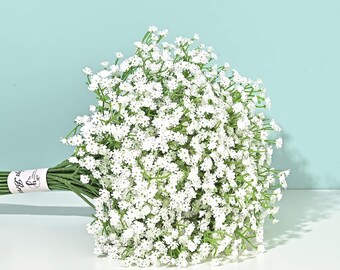 White Baby's Breath Bouquet - Perfect for Wedding Decor - Set of 6