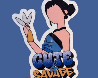 Zoey Cute and Savage Vinyl Decal, Laptop Sticker, Tumbler Decal