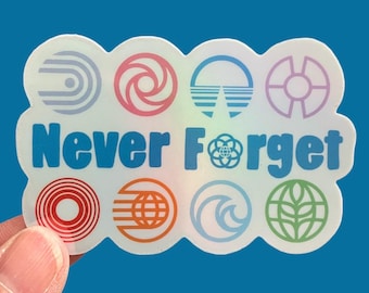 Holographic Epcot Sticker - Retro 90's Disney Parks Vinyl Decal