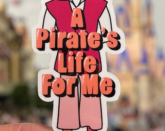 Pirates of the Caribbean Vinyl Sticker, Disney Magic Kingdom Decal