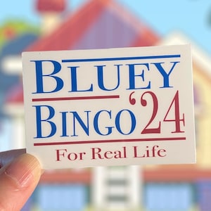 Bluey Bingo 2024 Vinyl Decal for Laptop or Tumbler - Bluey - Disney - funny election sign