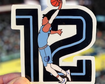 Ja Morant Sticker - Memphis Grizzlies Decal Laptop Tumbler Water Bottle Cell Phone
