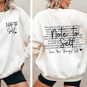 Note To Self SVG PNG, Mental Health SVG, Positive Inspirational Quotes, Dear Person Behind Me, Love yourself Svg, Motivational Svg
