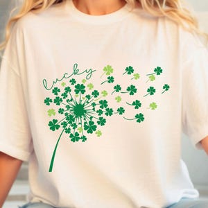 Dandelion St Patricks Day SVG, Shamrock SVG, Lucky SVG, Clover Svg, St Patricks Day Svg, Lucky Shamrock Svg, Irish Svg, Svg Files for Cricut